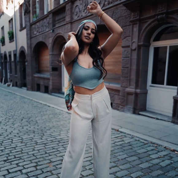 Zara Blue Gray Seamless Corset Top - Picture 8 of 16